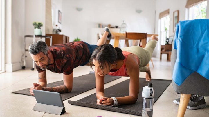 Mann und Frau Workout