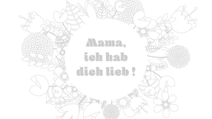 Ausmalbild Muttertag schwer