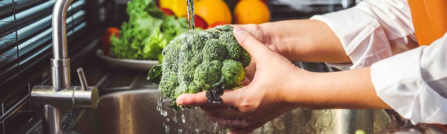 Brokolli waschen
