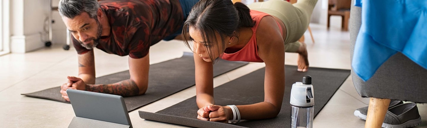 Mann und Frau Workout